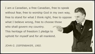 John G. Diefenbaker Free to speak quote