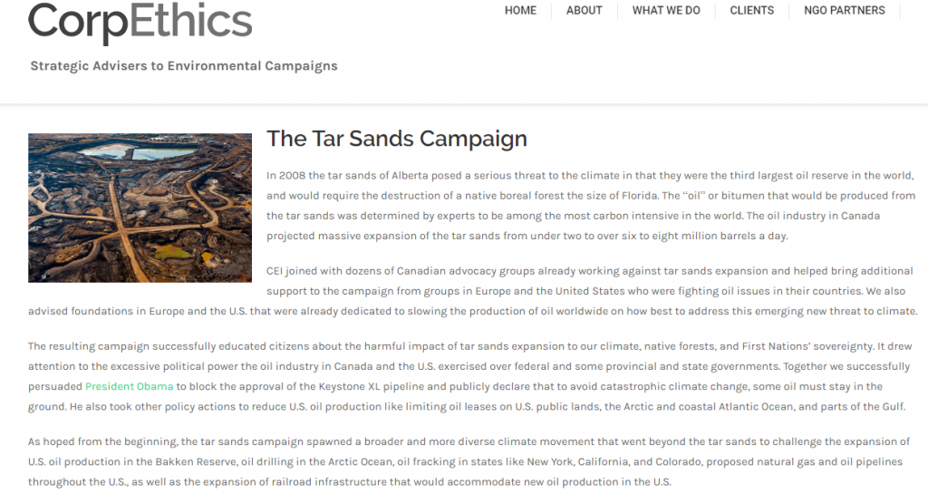 This image has an empty alt attribute; its file name is corporate-ethics-tar-sands-campaign-as-of-May-19-2019-1024x556.png